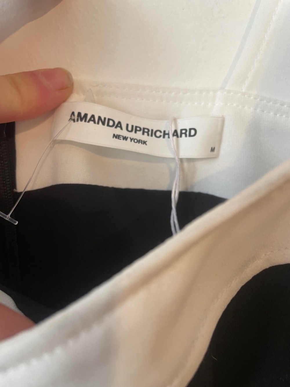 Amanda Uprichard Black and White Strap Jumpsuit Size M - Picture 2 of 6